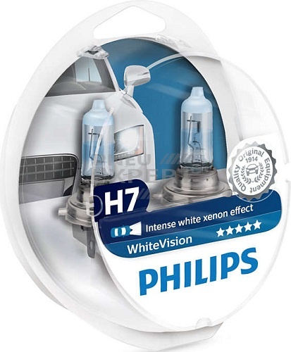 Philips H7 WhiteVision (+60%) 12972WHVSM от магазина Pneuexpert.md